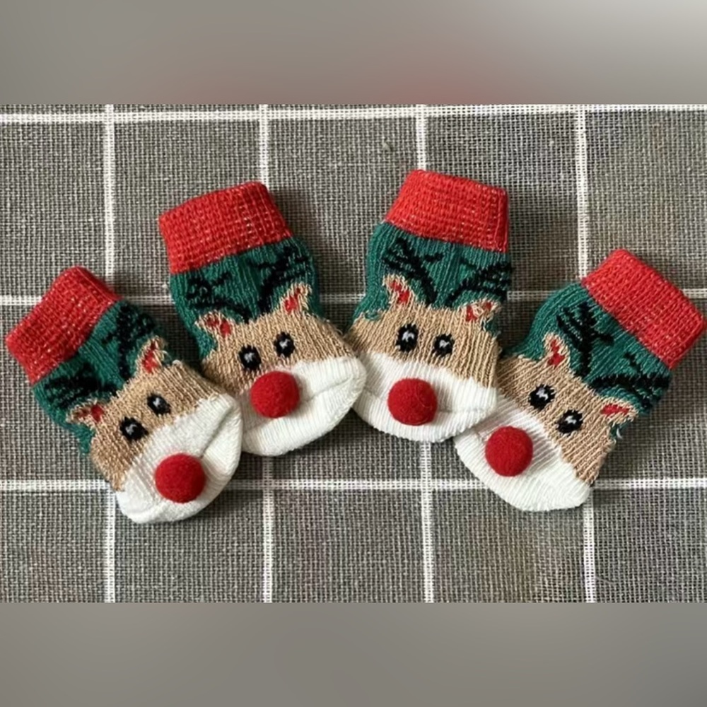 Rudolph Dog Socks